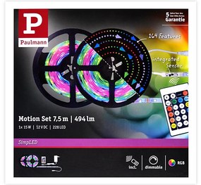 Paulmann 70514 - LED RGB/15W Ściemnialna taśma SIMPLED 7,5m 230V + pilot