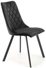 Krzesło tapicerowane K450 VELVET czarne HALMAR