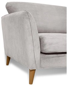 Jasnoszara sztruksowa sofa 206 cm Paris – Scandic