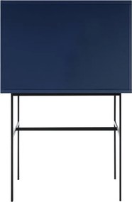 Ciemnoniebieska witryna z drzwiami przesuwnymi 70x109x40 cm Lekko – noo.ma