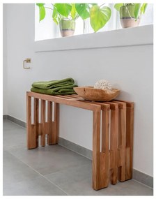 Ławka ogrodowa z drewna tekowego House Nordic Benidorm, 90x30 cm