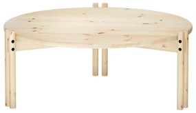 Naturalny okrągły stolik z litego drewna sosnowego ø 80 cm Sticks – Karup Design
