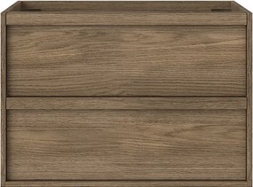 Szafka pod umywalkę wisząca - Ciemnodrewniany - 80 cm - UBRILA