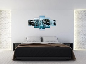 Obraz zamarzniętych wodospadów (125x70 cm)