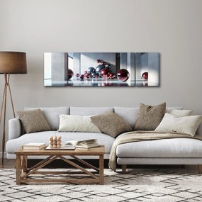 Obraz - 3D przestrzeń z kulami II. (170x50 cm)