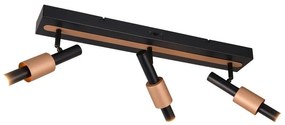 Lampa punktowa LED w czarno-brązowym kolorze 20,5x63 cm Ikaris – Trio Select