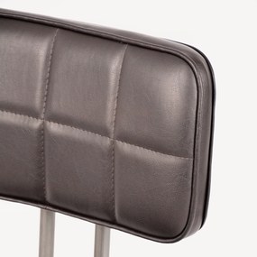 Designerskie krzesło pikowane z ekoskóry Ashton D03