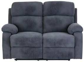 Kanapa 2-osobowa TOLZANO z tkaniny, z funkcją relax – kolor antracytowy