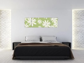 Obraz - Hipisi, zielone kwiaty N⁰1 (170x50 cm)