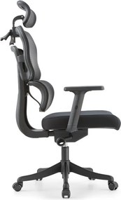 Fotel biurowy siatkowy Multipro do pracy przy komputerze, zgodny z normą BHP