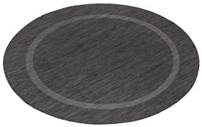 Dywan zewnętrzny Relax ramka czarny 120 cm x 120 cm koło