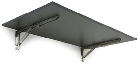 Stół składany na ścianie, 1200 x 600 mm, nośność 30 kg, grafitowy