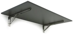 Stół składany na ścianie, 1200 x 600 mm, nośność 30 kg, grafitowy