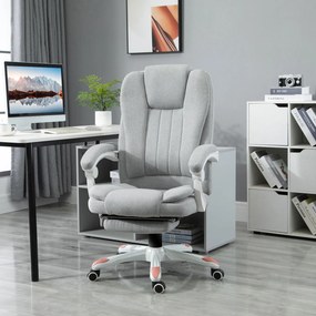 Vinsetto Ergonomiczny fotel biurowy Fotel biurowy z masażem Regulowane siedzisko Maksymalne obciążenie 120kg Szary | Aosom PL