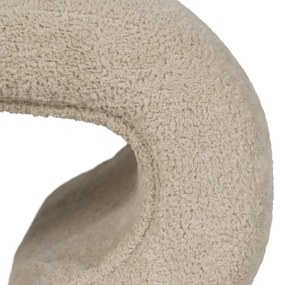 Beżowy puf z materiału bouclé – Ixia