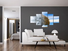 Obraz - Zmiana pór roku (125x70 cm)