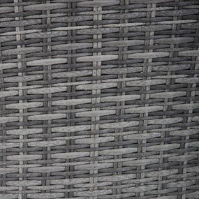 Rattanowy zestaw do jadalni BORNEO LUXURY 1 + 8 (szary)
