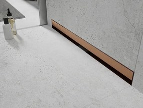 Mexen Flat Wall odpływ liniowy ścienny 2w1 60 cm, miedź szczotkowana - 1C30060