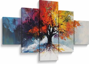 Obraz - Kolorowe drzewo (125x70 cm)