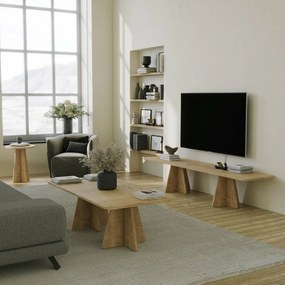 Stolik konferencyjny Double Mushroom Sapphire Oak