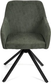 Zielony tapicerowany fotel jadalniany Lunio – Bonami Essentials