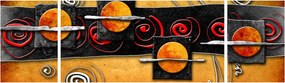 Abstrakcyjny obraz - Planety (170x50 cm)