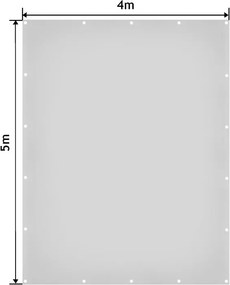 Plandeka 4x5 m biała, wodoodporna, 650g/m², UV, oczka