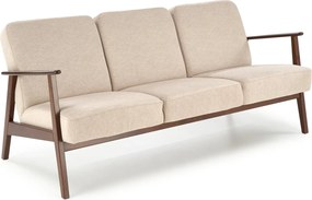 3-osobowa sofa do salonu z drewnianymi podłokietnikami Milano 3S Halmar