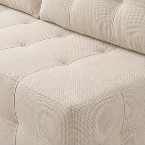 Sofa z Funkcją Spania MORANA Kremowa Szenil Nowoczesna