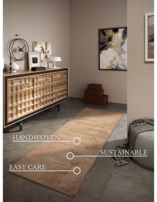 Beżowy wełniany chodnik tkany ręcznie 80x250 cm Ursule – Villeroy&amp;Boch