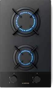 Klarstein Goldflame Nano 30cm Płyta gazowa 2 palniki Czarny