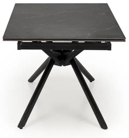 Stół rozkładany VITORINO 160(220)x90 czarny marmur HALMAR