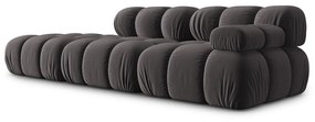 Ciemnoszara aksamitna sofa 282 cm Bellis – Micadoni Home