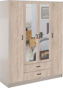 Szafa czterodrzwiowa kaszmir + dąb sonoma Z2-R82