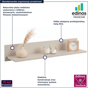 Kaszmirowa półka minimalistyczna na ścianę D8-A22