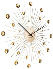 Zegar w kolorze złota Karlsson Sunburst, ø 50 cm