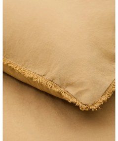 Musztardowa pościel dwuosobowa z perkalu bawełnianego 260x240 cm Sifinia – Kave Home