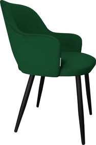 Krzesło Milano tkanina Welur noga metalowa : Kolor nogi - Czarna stożek, Kolor tkaniny - VELVET - MG25, Typ siedziska - Siedzisko stałe