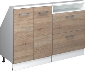 Zestaw szafek na dach skośny sonoma/biały 120x46x81.6 rion