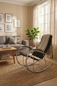 Bujany fotel do salonu  czarnyD8-E66