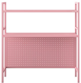 Metalowa nadstawka na biurko JENNY, 950 x 980 x 220 mm, różowa