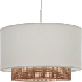 Biało-naturalny tekstylny abażur ø 40 cm Erna – Kave Home