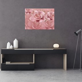 Obraz na szkle - Dekoracje kwiatowe (70x50 cm)