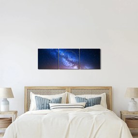 Obraz - Nocne piękno gwiazd (z zegarem) (90x30 cm)