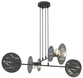 Czarna wisząca lampa w stylu industrialnym - D152-Divienso