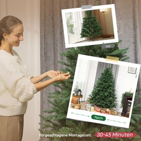 HOMCOM Sztuczna choinka 180 cm, realistyczna sosna, 3026 końcówek – do domu