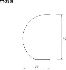 Lustro półokrągłe z podświetleniem MOON Half Cut LED | Różne rozmiary | Różne kolory : Kolor tafli szkła - Srebrny, Rozmiar - 25 x 40 cm, Wersja - Lewa