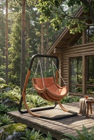 Fotel wiszący bujany terracotta W5-P99