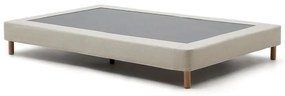 Beżowe tapicerowane łóżko jednoosobowe 90x200 cm Ofelia – Kave Home