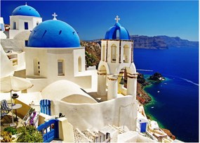 Obraz na szkle - Santorini, Grecja (70x50 cm)